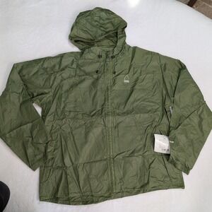 NEW SIERRA DESIGNS Micro Light Packable JACKET Nylon Green Windbreaker Men XXL